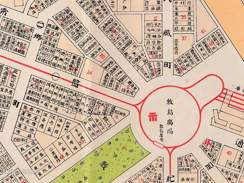 1918年《东部大连街市户别案内图》插图2