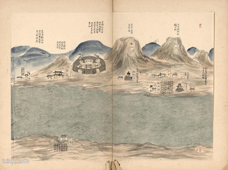 1735年《四川湖北水道图》插图