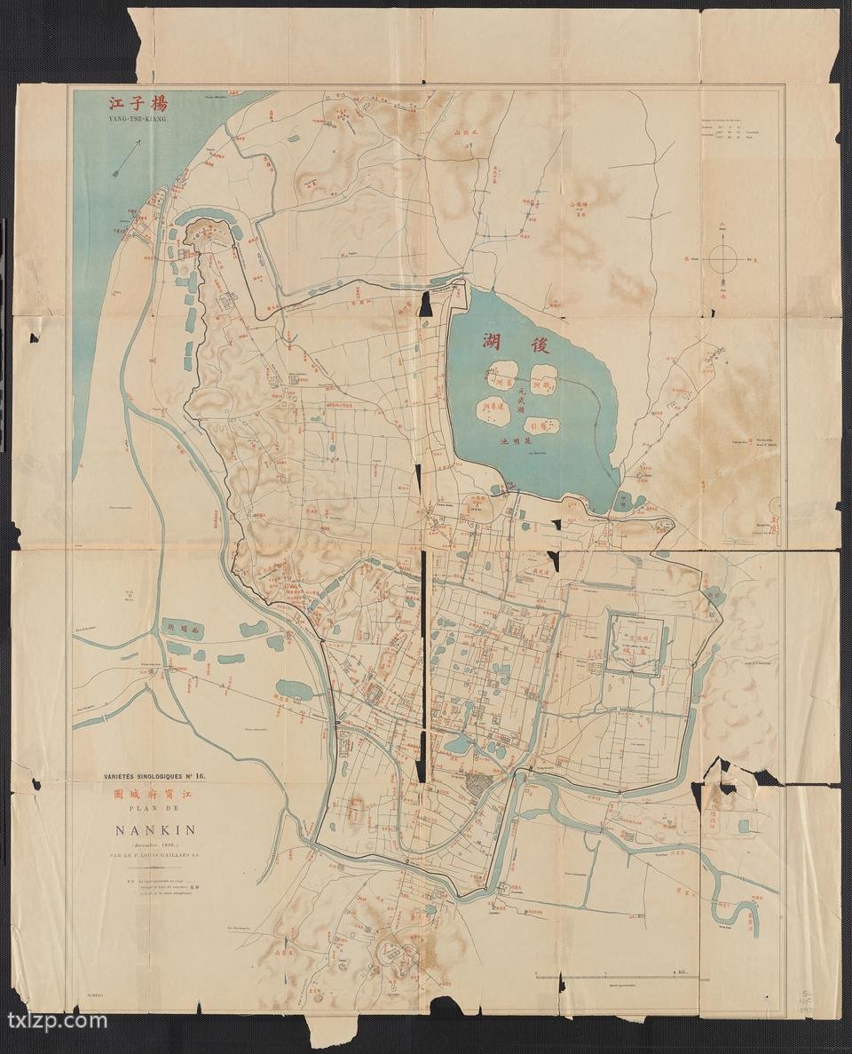 1898年江宁府城图插图