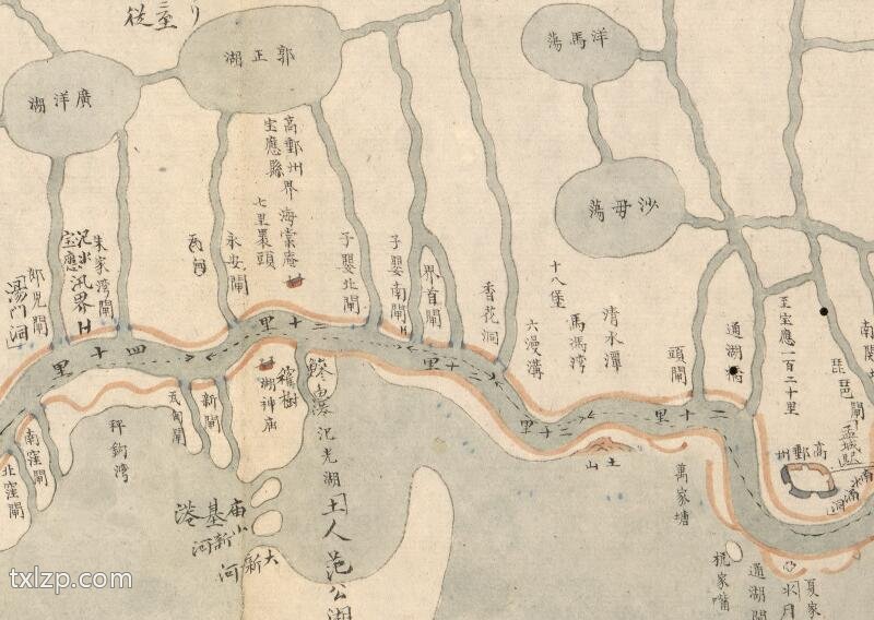 1855年《四省运河水利泉源河道全图》插图2