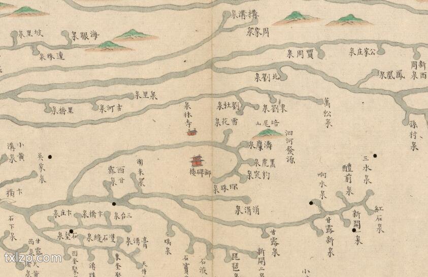 1855年《四省运河水利泉源河道全图》插图3