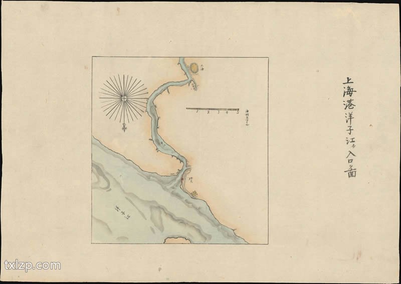 1874《上海港扬子江入口图》插图