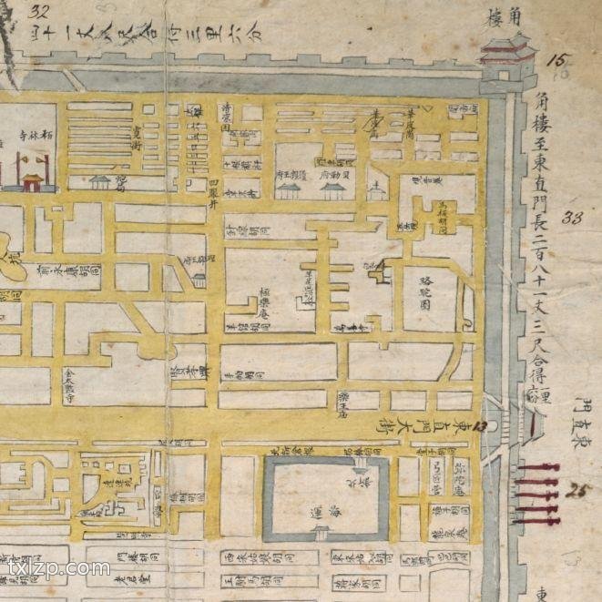 1747年《北京内城图》插图4