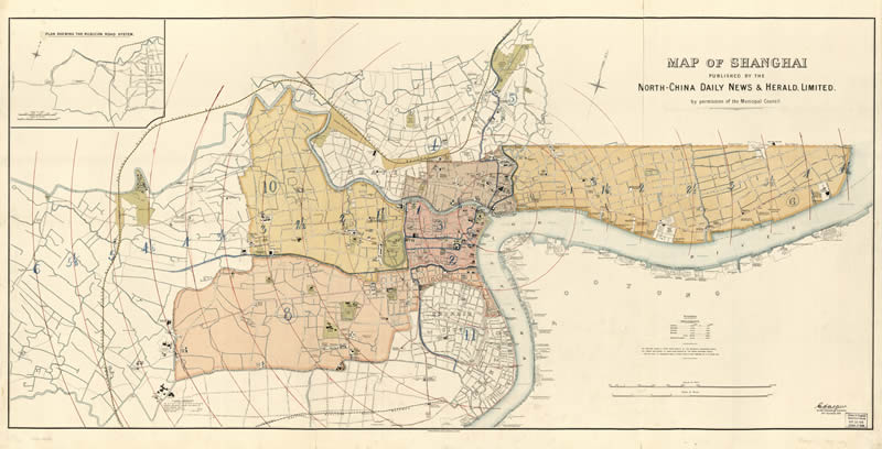 1918年英文版上海地图插图