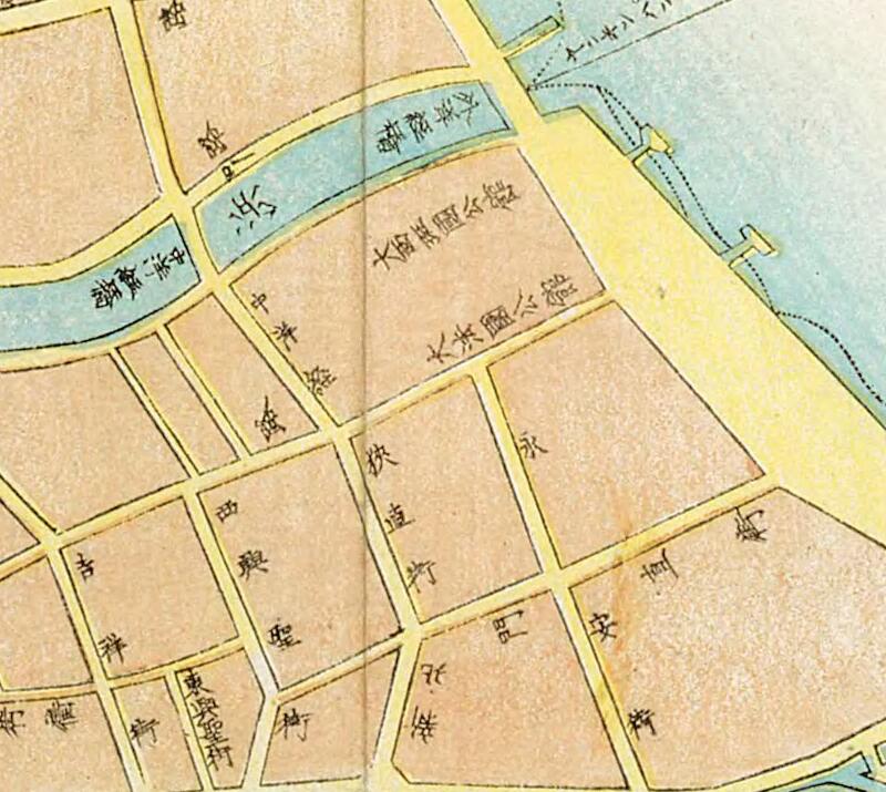 1873年日本绘《清国上海全图》_历史地图网