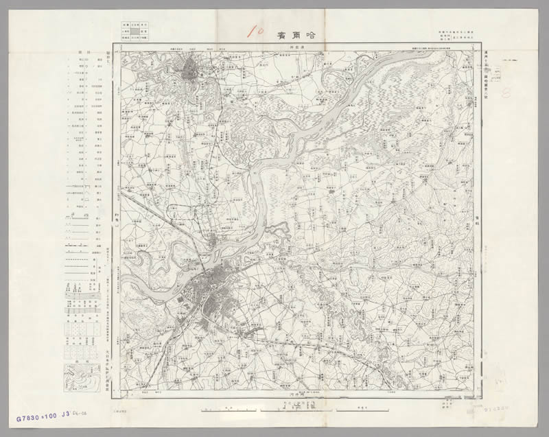 1932年哈尔滨十万分一地图插图