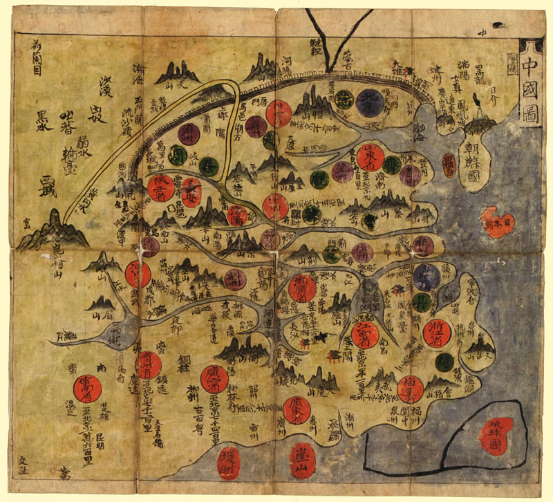 1800年代早期朝鲜绘《中国图》插图