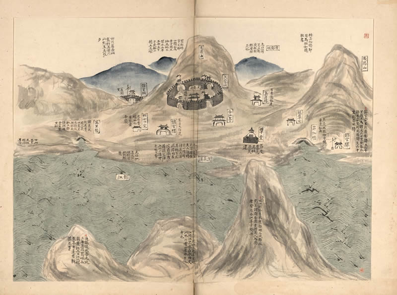 1735年《成都府》地图插图