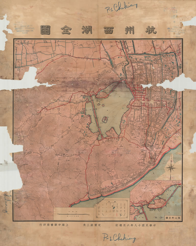 1929年《杭州西湖全图》插图