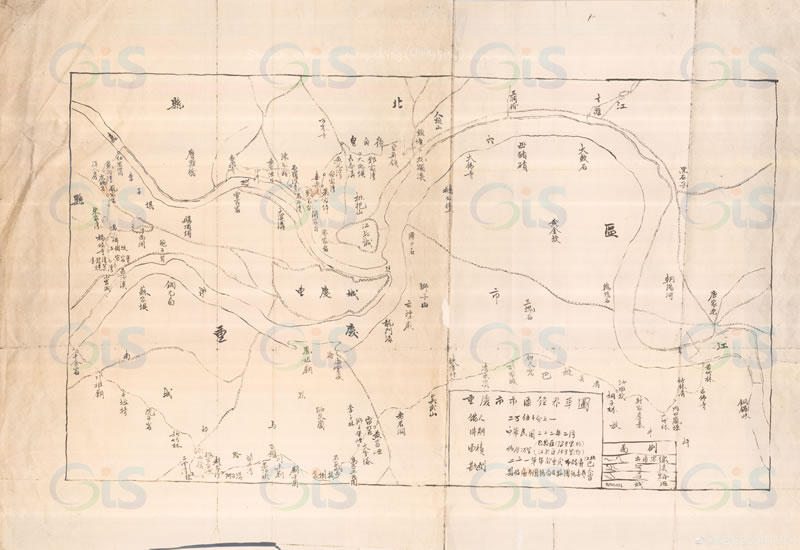 1933年《重庆市区经界草图》插图