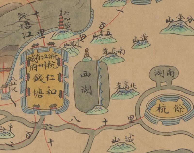 1773–1841年间《浙江全图》插图1