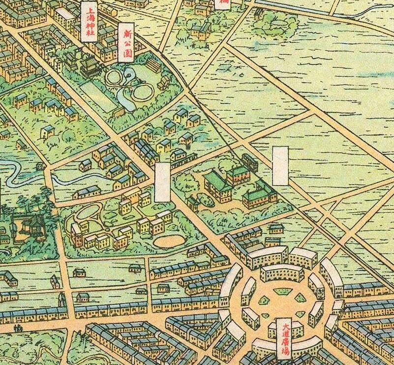 1941年《大上海新都市建设计画鸟瞰图》插图3