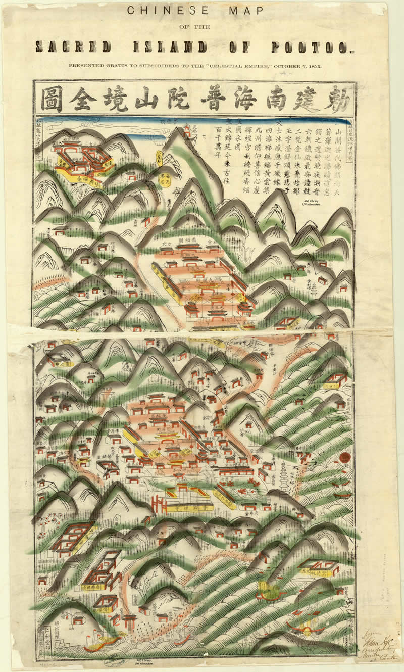 1875年《敕建南海普陀山境全图》插图