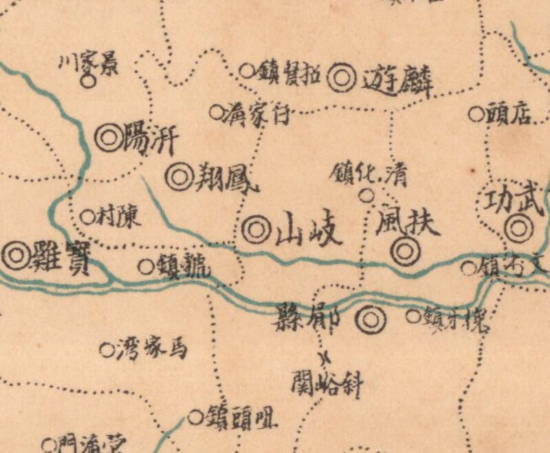 1935年《陕西》地图插图2