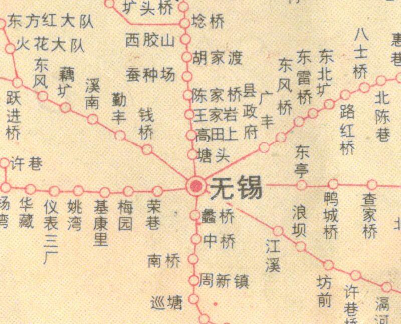 1980年《无锡市交通图》插图4