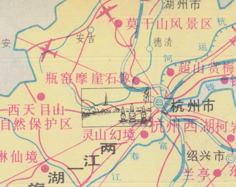 1985年《杭州旅游图》插图2