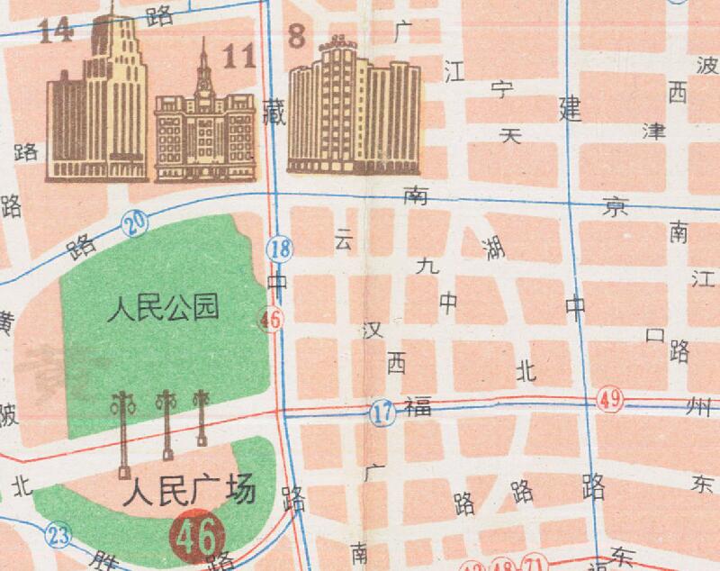 1973年《上海市交通图》插图3