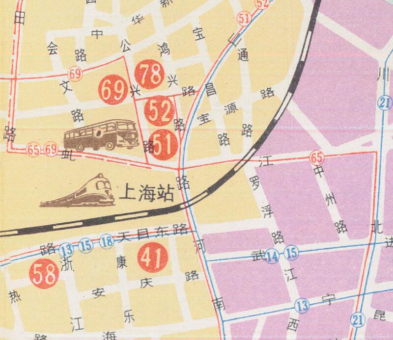 1973年《上海市交通图》插图4