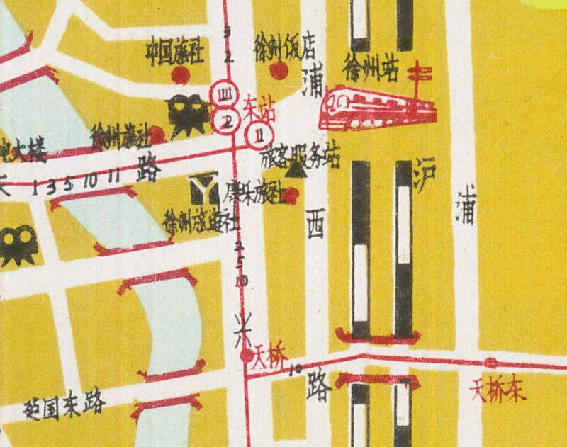 1990年前后《徐州旅游图》插图3