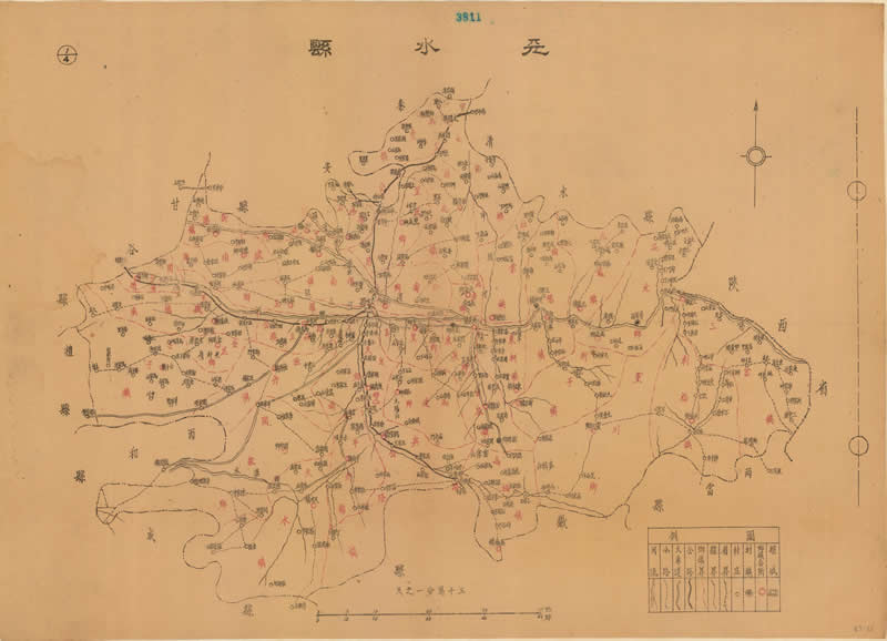 民国甘肃《天水县》地图插图