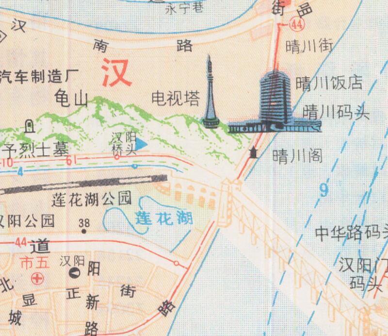 1986年《武汉市交通图》插图2