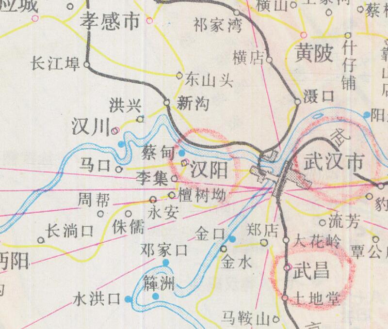 1986年《武汉市交通图》插图4