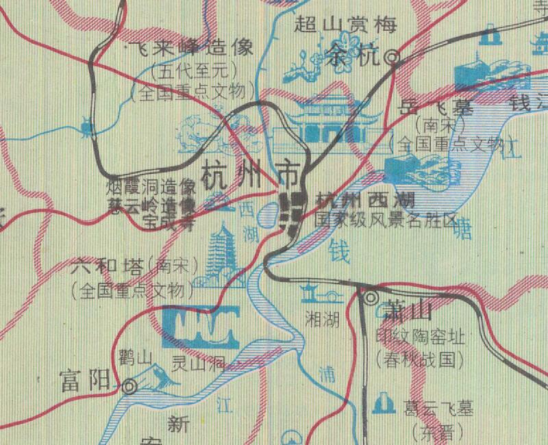 1990年《杭州旅游图》插图4