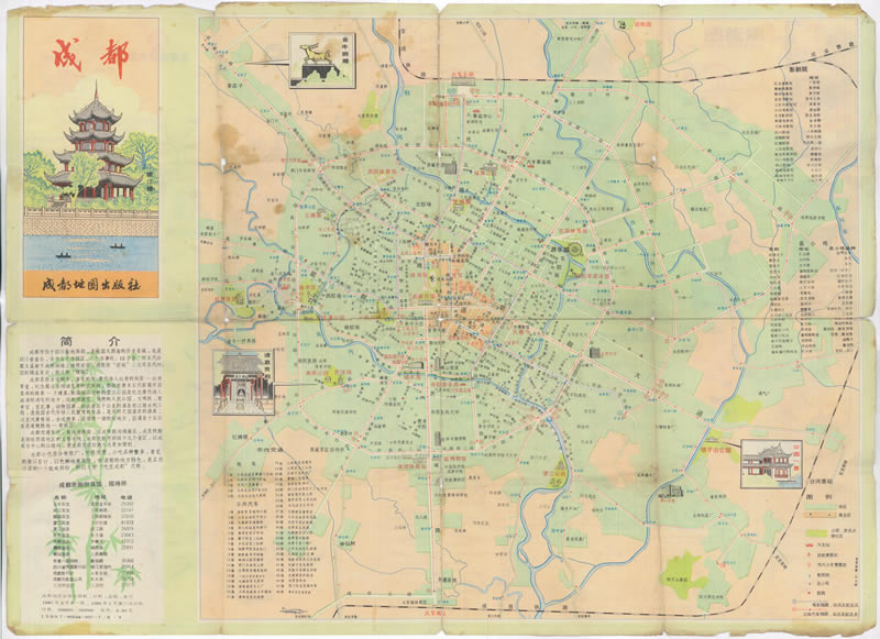 1988年《成都旅游图》插图