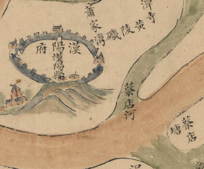 1821年《湖北省长江、汉水堤工图》插图1