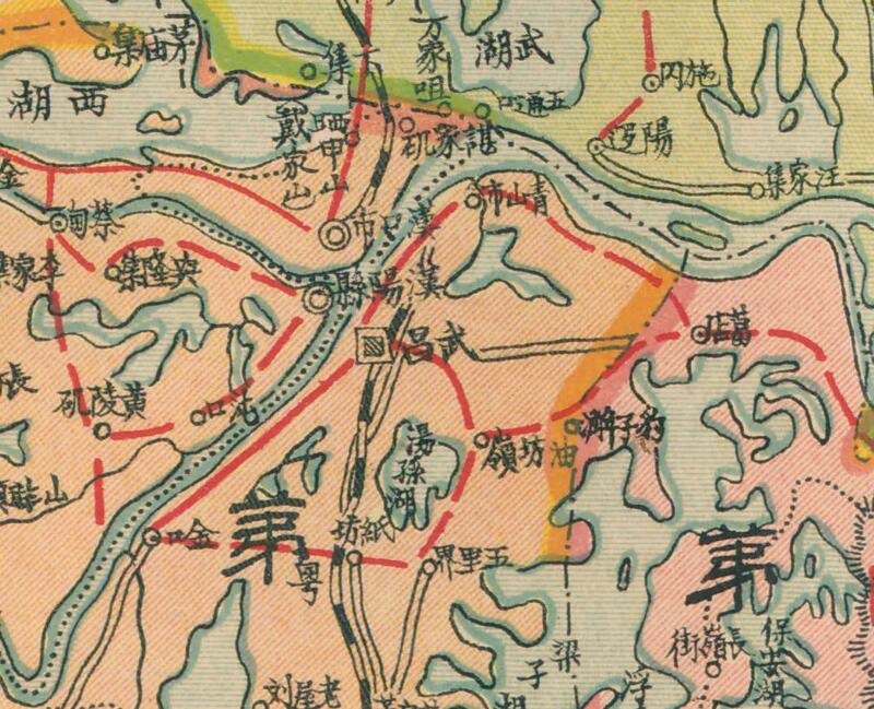 1934年《湖北全省分区图》插图1