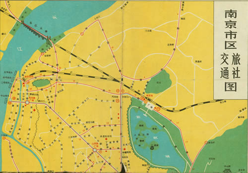 1980年代《南京市区交通旅社图》