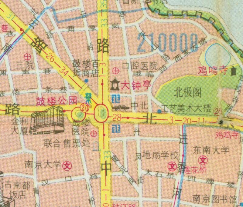 1994年《南京交通游览图》插图2