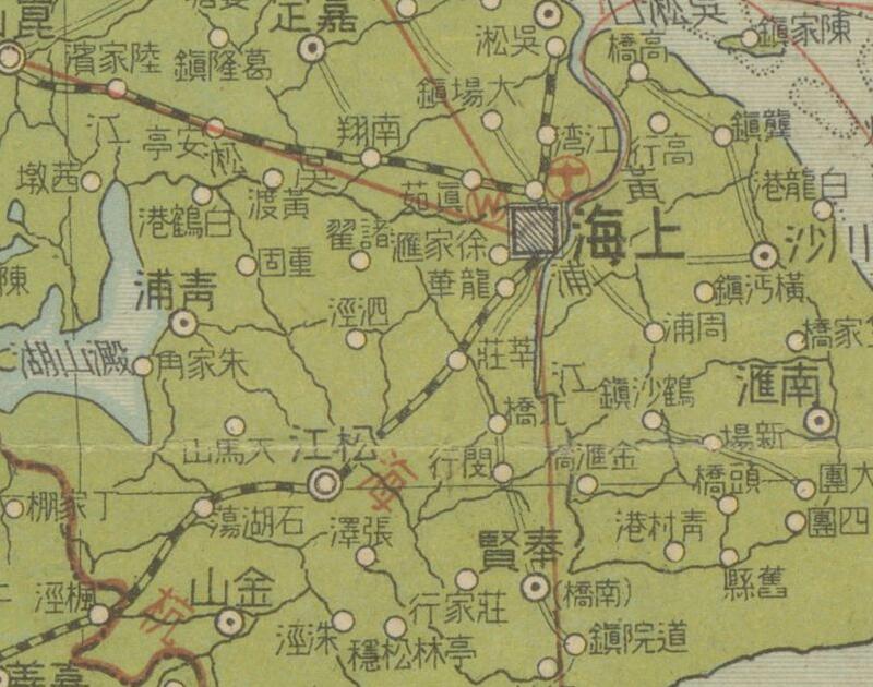 1939年《上海・南京附近》地形图插图1