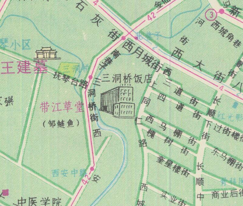 1990年《成都市交通旅游图》插图2