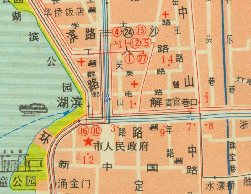 1981年《杭州市交通游览图》插图2